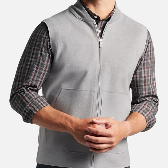 Kenneth Cole Awearness Men's Gray Zip Up Slim Fit Vest Size size XL - Picture 1 of 11
